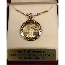 St Philomena Medal with chain